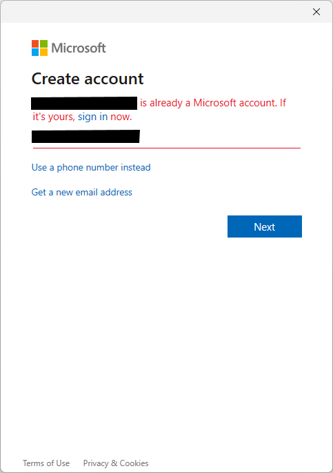 Logging in with your personal email after account recognition